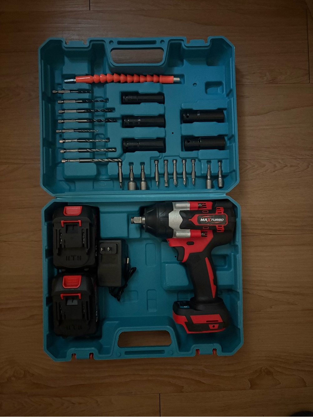 & Other Stories Red and Black Cordless Impact Driver Set